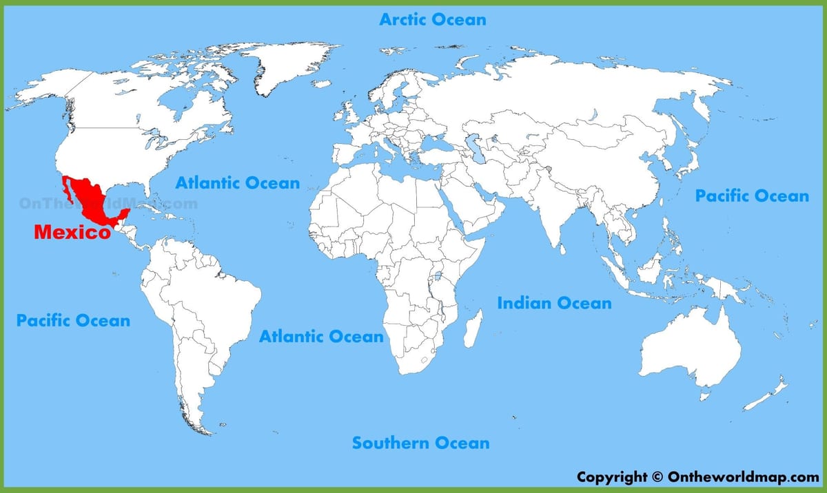 墨西哥在世界地图