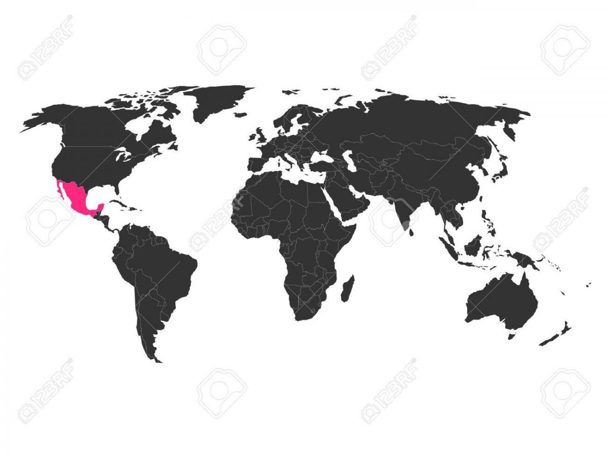 墨西哥的世界地图