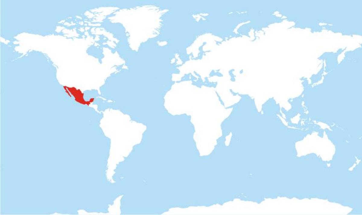 位置，墨西哥在世界地图
