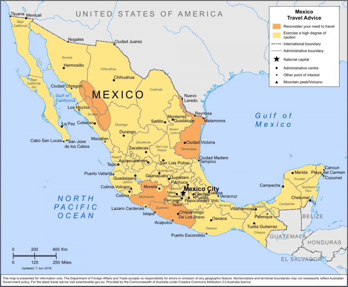 天气墨西哥地图