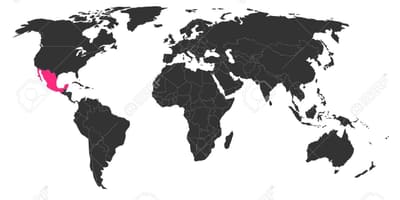 墨西哥的世界地图