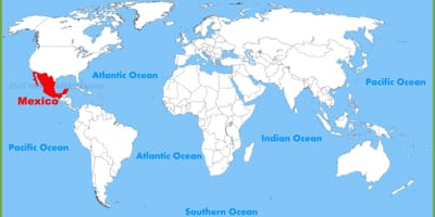 墨西哥在世界地图