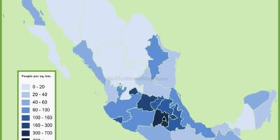 人口密度地图墨西哥