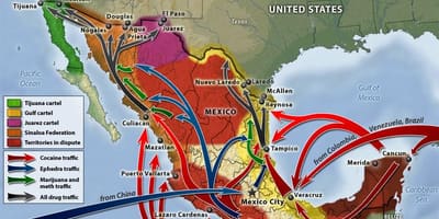墨西哥的药物战地图