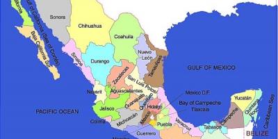 墨西哥地图的国家