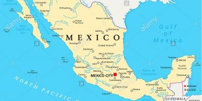 墨西哥地图的城市