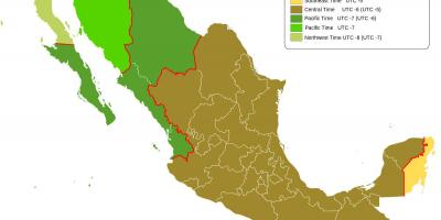 时区的地图墨西哥