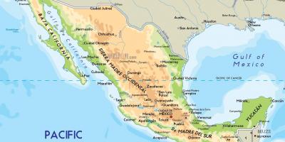 墨西哥地图的物理